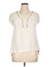 AB Studio Ivory Short Sleeve Top Size XL - photo 1