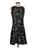 Jade 100% Viscose Graphic Gray Cocktail Dress Size XS - photo 1