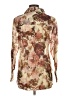 Bailey 44 Floral Brown Long Sleeve Blouse Size M - photo 2
