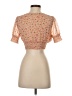 Illa Illa 100% Polyester Orange Short Sleeve Blouse Size S - photo 2
