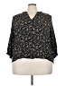 Monday Fun 100% Rayon Floral Black 3/4 Sleeve Blouse Size 3X - photo 1