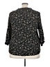 Monday Fun 100% Rayon Floral Black 3/4 Sleeve Blouse Size 3X - photo 2
