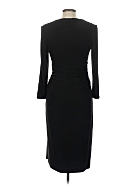 chinese dress ladies RALPH LAUREN COLLECTION Megan Fall 2012 Size US 4 Black Wool Leather Sleeve  Dress