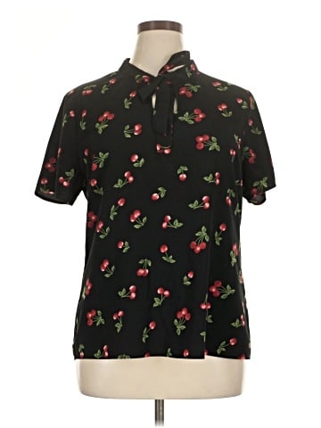 Allegra K Short Sleeve Blouse (view 1)