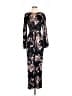 Harlyn 100% Viscose Rayon Floral Black Jumpsuit Size S - photo 1
