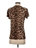 INC International Concepts Animal Print Brown Short Sleeve Top Size S - photo 2