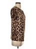 INC International Concepts Animal Print Brown Short Sleeve Top Size S - photo 4