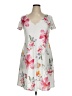 Unbranded 100% Polyester Floral Gray Casual Dress Size XL - photo 1