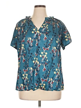 Shein Curve Short Sleeve Blouse