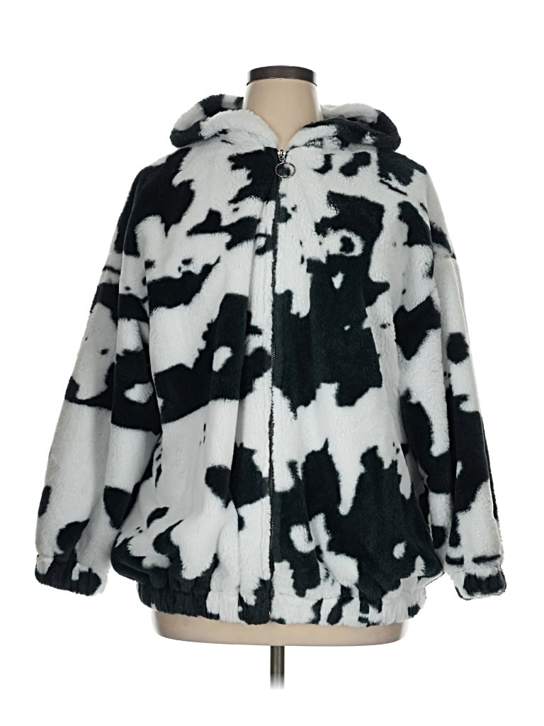Pre-owned Shein Curve Snow Jacket In White