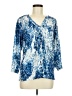 Cathy Daniels Blue 3/4 Sleeve Blouse Size M - photo 1