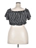 Shein Curve 100% Polyester Black Short Sleeve Blouse Size 2X - photo 2