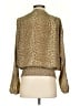 MICHAEL Michael Kors 100% Polyester Animal Print Gold Long Sleeve Blouse Size S - photo 2