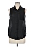 Ali & Kris Black Sleeveless Button-Down Shirt Size M - photo 1
