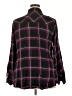 Torrid Plaid Purple Long Sleeve Button-Down Shirt Size 2X Plus (2) - photo 2
