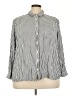 Terra & Sky 100% Viscose Stripes Silver 3/4 Sleeve Blouse Size 3X - photo 1