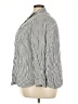 Terra & Sky 100% Viscose Stripes Silver 3/4 Sleeve Blouse Size 3X - photo 5