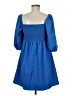 Unbranded Solid Blue Casual Dress Size M - photo 2