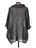 Chris & Carol Metallic Gray Poncho Size L - photo 2