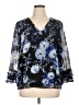 Calvin Klein 100% Polyester Blue 3/4 Sleeve Blouse Size XL - photo 1