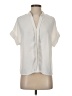 The Workshop 100% Polyester Ivory Short Sleeve Blouse Size S - photo 1