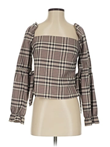 Line & Dot Long Sleeve Blouse (view 1)