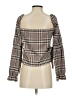 Line & Dot Brown Long Sleeve Blouse Size S - photo 2