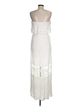 chinese dress ladies Forever 21 Nude Maxi Dress with White Embroidered Lace- Size S – The Saved  Collection main image 1