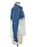 Dina Be Color Block Blue Long Sleeve Button-Down Shirt Size M - photo 4