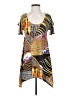 Assorted Brands Graphic Brown Casual Dress Size S - photo 1