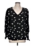 Coeur De Vague Polka Dots Black Long Sleeve Blouse Size L - photo 1