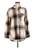 Sanctuary 100% Cotton Plaid Tan Long Sleeve Button-Down Shirt Size M - photo 1