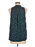David Lerner 100% Polyester Stars Teal Sleeveless Blouse Size M - photo 2