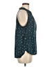David Lerner 100% Polyester Stars Teal Sleeveless Blouse Size M - photo 4