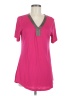 Maner 100% Polyester Pink Short Sleeve Top Size M - photo 1