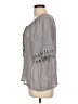 Shein Gray 3/4 Sleeve Blouse Size L - photo 5