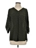 Renee C. Polka Dots Green 3/4 Sleeve Blouse Size S - photo 1