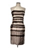 BCBGMAXAZRIA 100% Polyester Stripes Brown Cocktail Dress Size 12 - photo 1