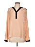 Assorted Brands 100% Polyester Color Block Tan Long Sleeve Blouse Size L - photo 1