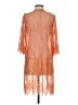 iris 100% Nylon Orange Kimono Size S - photo 2