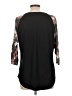 Torrid Black 3/4 Sleeve T-Shirt Size Lg Plus (0) - photo 2