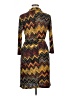 Mlle Gabrielle Chevron-herringbone Brown Casual Dress Size L - photo 2