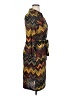 Mlle Gabrielle Chevron-herringbone Brown Casual Dress Size L - photo 4
