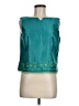 Sharon Young 100% Polyester Teal Sleeveless Blouse Size 6 - photo 1