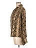 Index 100% Polyester Animal Print Gold Long Sleeve Blouse Size L - photo 5