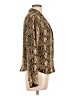 Index 100% Polyester Animal Print Gold Long Sleeve Blouse Size L - photo 4