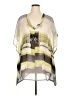 Echo Color Block Ombre Plaid Stripes Multi Color Gray Swimsuit Cover Up One size - photo 1