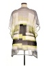 Echo Color Block Ombre Plaid Stripes Multi Color Gray Swimsuit Cover Up One size - photo 2