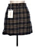 Orange Plaid Brown Blue Casual Skirt Size L - photo 2