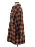 Simplee 100% Polyester Plaid Brown Coat Size M - photo 5